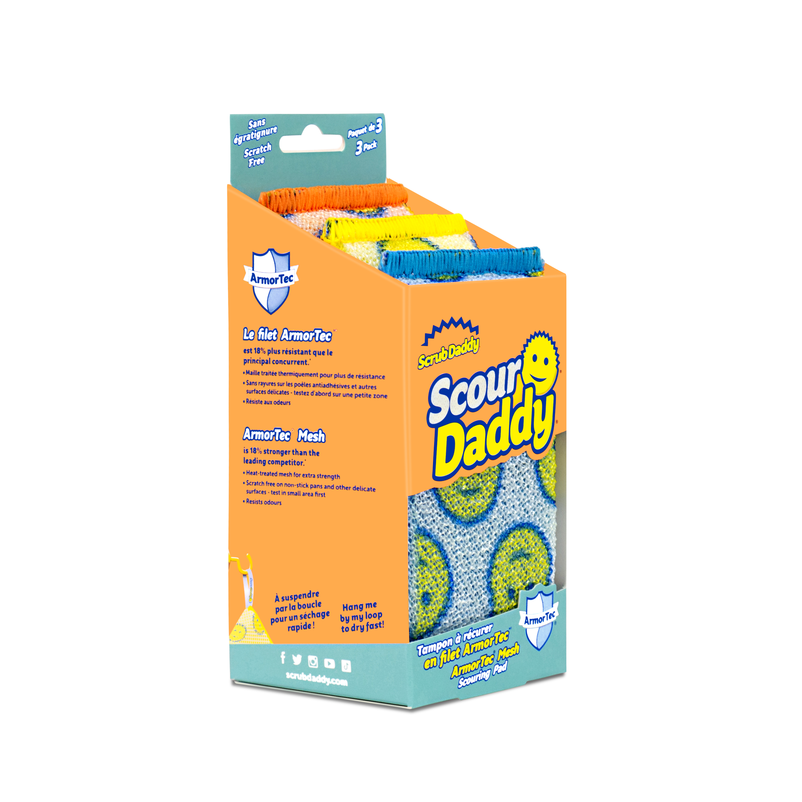 Scrub Daddy Heavy Duty Scour Daddy Scour Pads American Version, 3 Pack