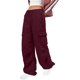 thumbnail image 3 of Pantalones cargo de talle alto, rectos, pierna ancha, pantalones palazzo Y2K, pantalones holgados de color sólido con cordón y bolsillo, 3 of 5
