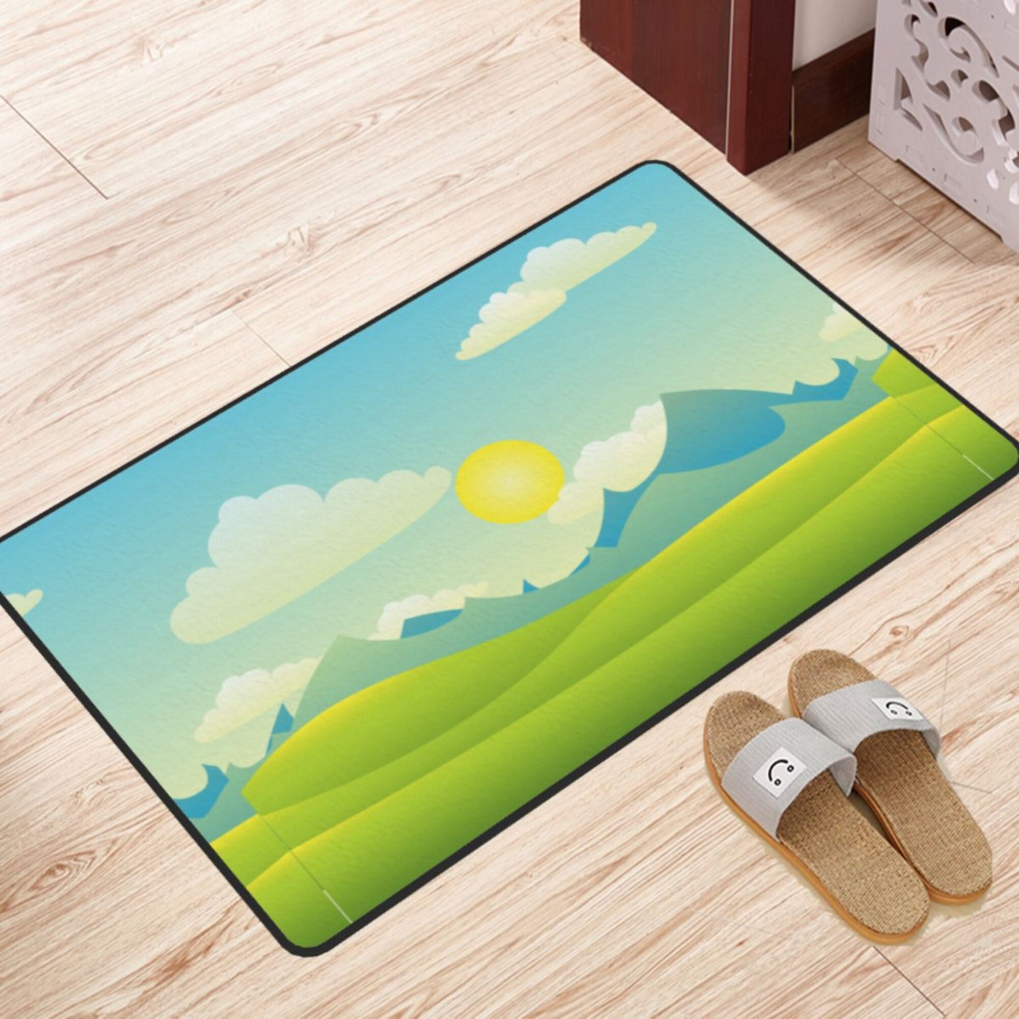ZICANCN Area Rugs Doormat , Night Dusk Sky Highway Facecloth NonSlip