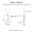thumbnail image 4 of Rosec Jewels Lab Created Diamond Pendant with Chain - 6X8 mm oval, 1 Ct, EF-VS Quality Certified, 14K White Gold, 4 of 7