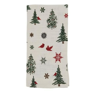 Saro Lifestyle Christmas Tree & Snowflakes Table Napkin (Set of 4)