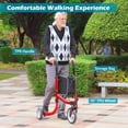 thumbnail image 4 of COSYWILL 3 Wheel Rollator Walkers for Seniors,Ultra Lightweight Foldable Walker for Elderly with Storage Bag, 10" Three Wheel Modern Mobility Walking Aid Aluminum,Red, 4 of 8