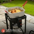 thumbnail image 6 of Megamaster 12QT Outdoor Propane Deep Fryer Pot Kit with Basket, 54,000 BTU Gas Aluminum Fish Fryer Kit, 0-10 PSI Regulator, 5" Thermometer, For Chicken Wings, Seafood, French Fries - 840-45009, 6 of 7