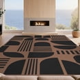 thumbnail image 2 of Design&I 5'x7' Ultra Soft Area Rug, Brown Black Geometric Design Contemporary Art Inspired Abstract Fluffy Washable Non Shedding for Bedroom Living Room Home Office, 2 of 3