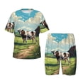 thumbnail image 1 of Balery Prairie Pasture Cow Conjunto de Pijama Infantil de Manga Corta con Estampado – Ropa de Dormir de Algodón Suave-X-Large, 1 of 6