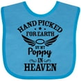 thumbnail image 3 of Inktastic Handpicked for Earth by My Poppy in Heaven with Angel Wings` Boys or Girls Baby Bib, 3 of 4