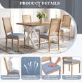 thumbnail image 3 of Noble House French Country Dining Chair Set of 2,Rectangular Cane Backrest,Blue, 3 of 10