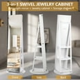 LVSOMT 360° Swivel Jewelry with Full Length Mirror, 63" Large