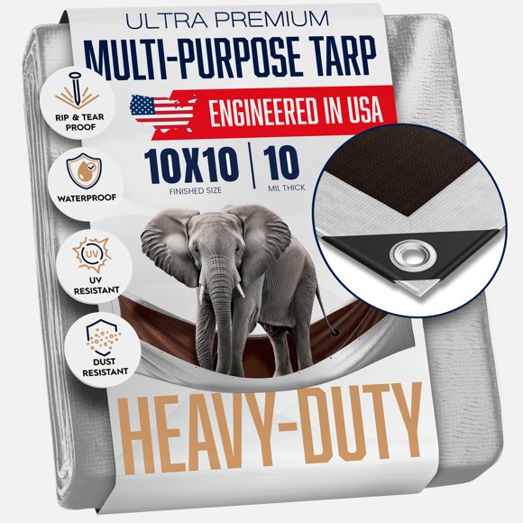 Tarp King-a-Ma-Jigs, 10 x 10 pies, muy resistente, 10 mil de grosor