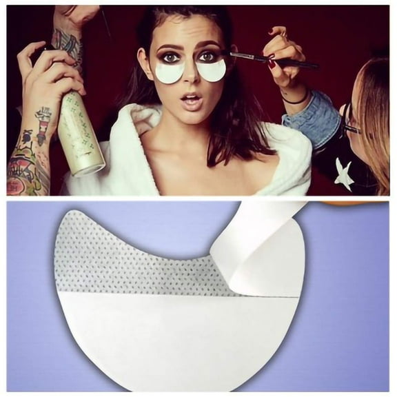 Bueautybox 100 Pieces Eyeshadow Shield Eyeshadow Gel Pad Patches Eyeshadow Stencils for Prevent Eyelash Extensions, Tinting and Lip Makeup Residue