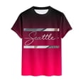 thumbnail image 4 of CONZONE Mens Tshirts Short Sleeve T-Shirts for Men Crew Neck Gradient Color Letter Graphic Casual Summer Tee Tops, 4 of 4