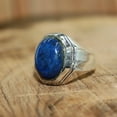thumbnail image 3 of Lapis Lazuli Ring, 925 Sterling Pure Silver Ring, Handmade Ring, Silver Ring, Silver Band Ring, Statement Ring, Anniversary Gift For Her,..., 3 of 3