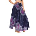 thumbnail image 4 of SWSMCLT Women's Long Coverup Skirt Hippie Gypsy Convertible Travel Boho Cover Up Dress High Waisted Summer Beach Elastic Waist Casual Fashion Navy Small-X-Large, 4 of 5