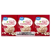 Great Value Greek Style Yogurt Cranberries, 1.5 oz, 6 Count