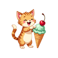 thumbnail image 4 of Cartoon Cat Stickers, Waterproof Cat Sticker for Water Bottle Laptop Phone Cases Planner Skateboard Luggage Helmet Party Favor Decor, Ideal for Adults Teens Teacher Rewards, 4 of 9