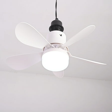 

Korri Fan Light E27 Oval Fan Household Smart Ceiling Fan Light 30w 5 Fan Removable Bedroom Living Room