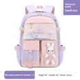 thumbnail image 5 of (morado) Mochila para niños para niñas - Mochilas escolares para estudiantes - Mochila para libros para escuela primaria primaria - Mochila, 5 of 5