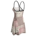 thumbnail image 5 of Patchwork Floral Pink Beige Design Sweet Elegant Slip Dress Women Korean Kawaii Dress, 5 of 6