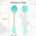thumbnail image 4 of Unique Bargains Silicone Facial Cleansing Brush Multifunction Face Scrubber for Face Skincare Green White 6.30"x1.57", 4 of 7