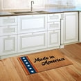 thumbnail image 5 of 4th of July Patriotic Door Mat Floral USA Blue Red Stars Decorative Doormat Memorial Day Coco Coir Doormats Independence Day Home Floor Rug for Outdooor Durable Heavy Duty Mats 'Made In America' 16x24, 5 of 5