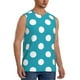 thumbnail image 2 of Fotbe Sky Blue And White Polka Dot Men's Camiseta sin Mangas Estampada para Hombres, Playera Casual para Gimnasio, Entrenamiento, Playa-Small, 2 of 7