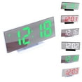 thumbnail image 3 of Digital Alarm Clock LED Mirror Clock Multifunction Display Night LCD Light Table Desktop 12/24-hour System, 3 of 9