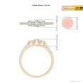 thumbnail image 4 of ANGARA Natural Unique Diamond Three Stone Engagement Ring in 14K Rose Gold for Women (Size-3.8mm| Color-H| Clarity-SI2) | April Birthstone, Anniversary, Jewelry Gift for Women | Natural Diamond Ring, 4 of 9