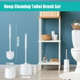 thumbnail image 3 of 24 Sets Toilet Brush and Holder Set for Bathroom Toilet Bowl Brush Scrubber with Caddy for Deep Cleaning, 14.57 Height (White), 3 of 13