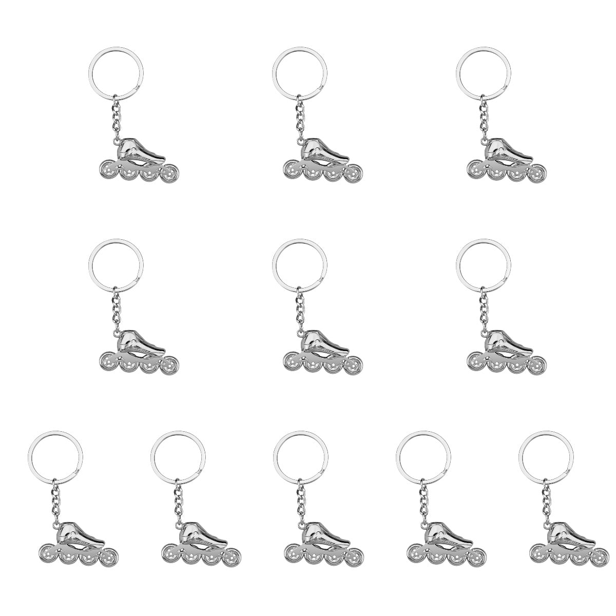 11pcs Roller Skating Keychain Key Ring Backpack Charm Bag Keychain Skating Lover Gift