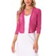 thumbnail image 1 of Inspire Chic Cárdigan Corto Elegante de Malla Transparente para Mujeres con Mangas 3/4 Ligero Fucsia XL, 1 of 6