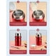 thumbnail image 3 of Cateissary Fiambrera térmica portátil recubierta de Color sólido calor aislamiento plateado Oficina Camping conducción caso contenedor regalo Mostrada Negro, 3 of 6