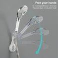 thumbnail image 3 of Bewildely Soporte de cabezal de ducha de pared de 360 ​​grados, autoadhesivo ajustable, soporte de cabezal de ducha de mano, Base de repuesto para Cocina y Comedor Azul Bewildely HA063645-02, 3 of 6
