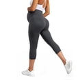 thumbnail image 4 of CHUMUD Womens Maternity Capri Leggings, Over The Belly High Waist Stretchy Pregnancy Cropped Pants, 4 of 6