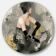 thumbnail image 1 of Designart 'Gold Fashion Dance' Glam Metal Circle Wall Art, 1 of 3