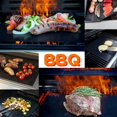 thumbnail image 4 of Alfombrilla para parrilla de barbacoa, revestimiento de teflón antiadherente, fácil de limpiar, reutilizable, duradera, resistente al calor, láminas para barbacoa para asar (paquete de 5 alf, 4 of 5