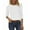White, variant on 3/4 T Shirts for Women Slim Fit Crew Neck Tee Solid Color Soft Top Casual Beige L