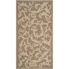 SAFAVIEH Courtyard Kevin Floral Indoor/Outdoor Area Rug, 2' x 3'7", Brown/Natural