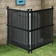 thumbnail image 1 of WubioA  Vinyl Fence Panels 2 Pack Outdoor Picket Privacy Screen Fence, 2PCS White PVC Fence Panel, 48" H X 36" W (Black), 1 of 6