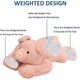 thumbnail image 2 of Weighted Pig Stuffed Animal for Anxiety Relief, 19.7in 3.3lbs Pink Plush Pillow Toy for Adults and Kids, 2 of 5
