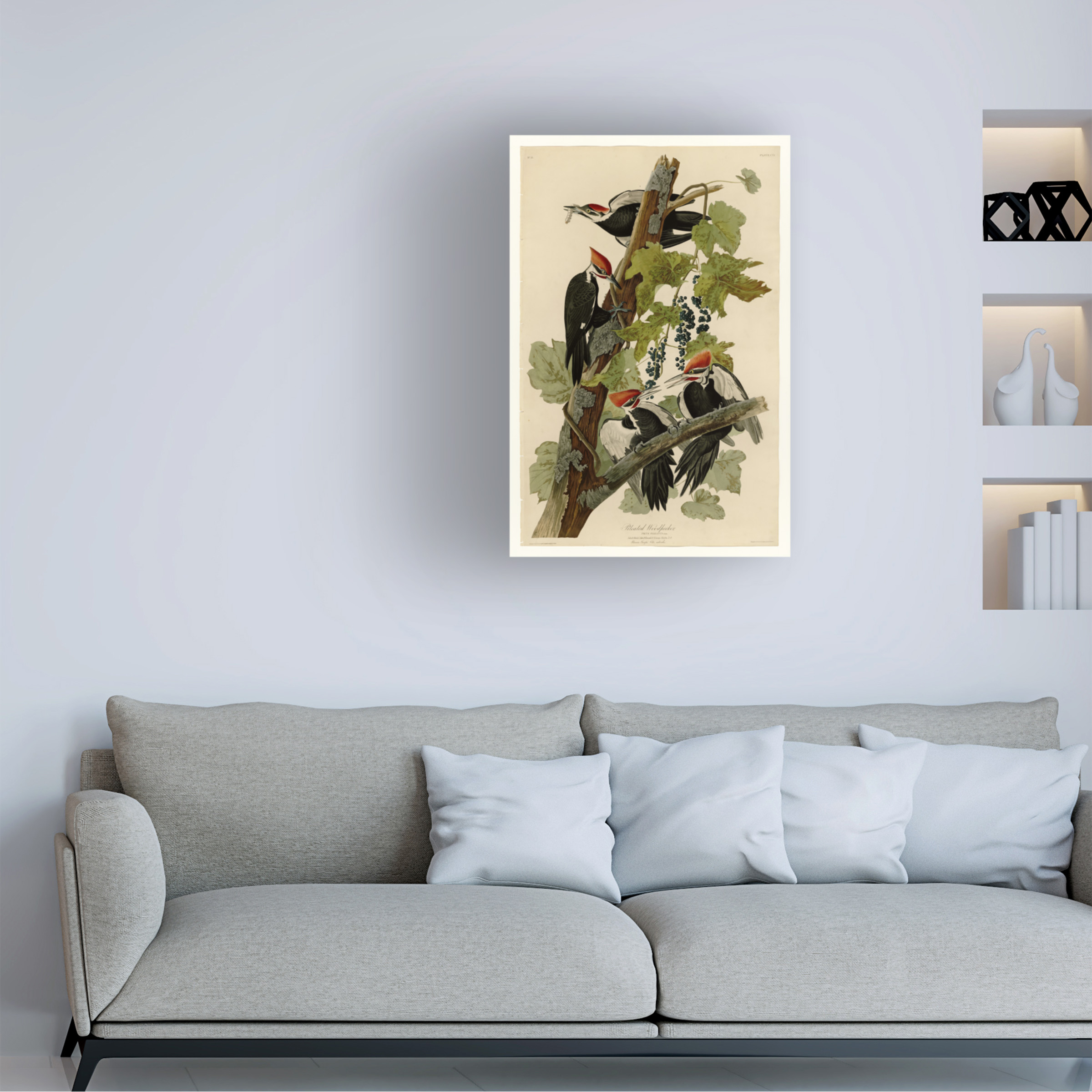 John James Audubon 'Pileated Woodpeckers' Canvas Art