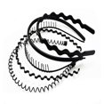 thumbnail image 4 of Diadema de Metal Qarigey Grosor ondulado Negro Unisex Suministros para el cabello, 4 of 6