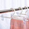thumbnail image 3 of 10x 30cm Pearl Beaded Metal Clothes Pants Hanger Trousers Dress Rack Holder with Clip for Wedding Clothing Shop Decoration, 3 of 8