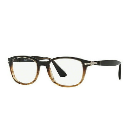Persol Men's PO3163V 1026 54 Square Plastic Havana Clear Eyeglasses