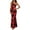 Floral Black Red, variant on Womens Summer One Shoulder Maxi Dress Floral Sleeveless Bodycon Mesh Long Formal Wedding Guest Dresses