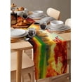 thumbnail image 6 of Ldtrchee Fall Thanksgiving Table Runner 72 Inches, Red Orange Sunrise Forest Autumn Bed Runner Dresser Scarves Tabletop for Indoor Outdoor Parties/Ceremony/Banquet, 16" x 72", 6 of 8