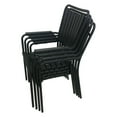 thumbnail image 2 of Oakland Living Splat Back Faux Wood and Steel 5 Piece Square Counter Height Patio Dining Set, 2 of 6