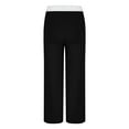thumbnail image 5 of ZyeKqe Wide Leg Pants for Women Drawstring Color Block Sweatpants Elastic Waisted Comfy Baggy Full Length Trousers, 5 of 7
