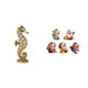 thumbnail image 1 of Escultura de mesa de resina dorada con forma de , figura decorativa para oficina, dormitorio, sala de estar, armario, chimenea,, 1 of 8