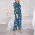 thumbnail image 3 of Logiee Animals1 Print Womens Pajamas Set,Long Sleeve Sleepwear,Button Down Lounge Set 2 Pieces,Soft Nightwear Pjs Set-Medium, 3 of 7