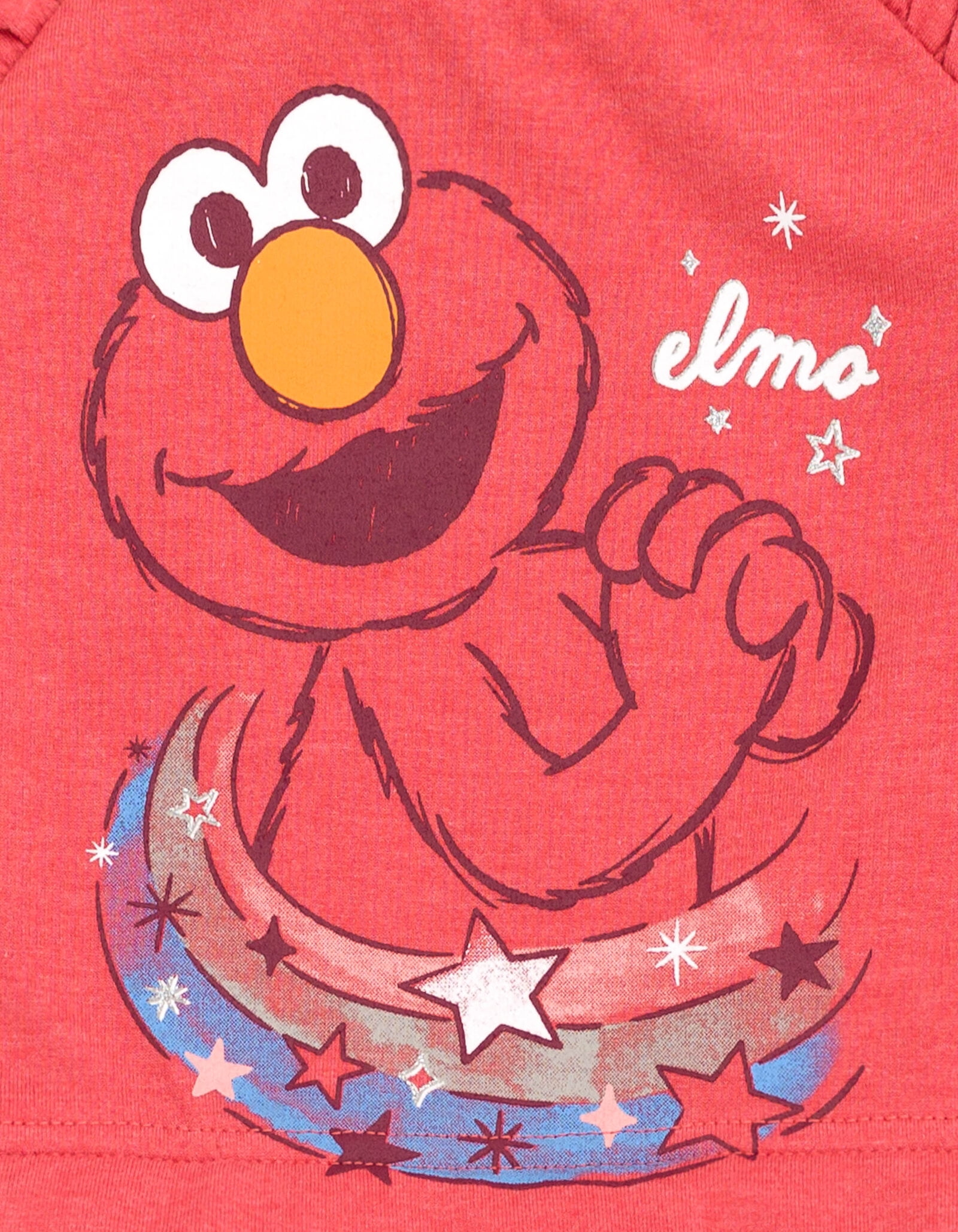Sesame Street Elmo Baby Sweatshirt – Französisch Terry Pullover In Rot Für Mädchen (12 Monate)